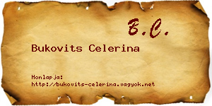 Bukovits Celerina névjegykártya